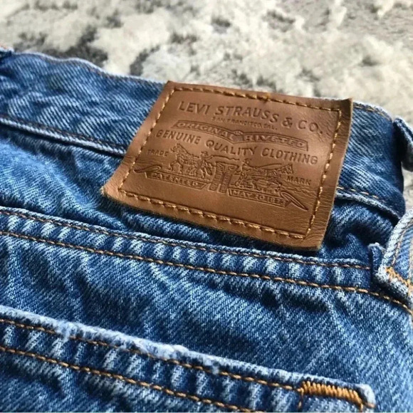 Levi's Distressed BIG E Wedgie Button Fly Skinny Mom Jeans 100% Cotton: 25 - Picture 10 of 12